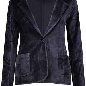 Majestic Filatures Women’s Velour One-Button Blazer